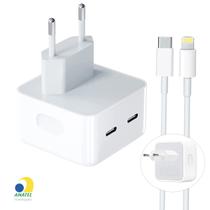 Carregador Iphone 50W + Cabo USB-C Compatível Iphone 11 12 13 14 e 15 Pro e Max - Power Adapter