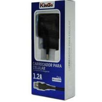 Carregador Kingo Micro USB V8 1.2A - Preto Carregador Kingo Micro USB V8 1.2A - Preto