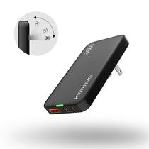 Carregador KWRNVO, plugue de parede USB plano de 30 W GaN, 3 portas