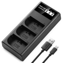 Carregador LCD de slot triplo ENEGON LP-E6 LP-E6N LP-E6NH para Canon