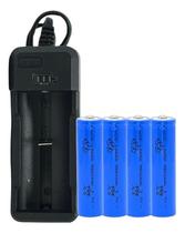 Carregador Led + 4 Un Bateria Microfone Kadosh K412