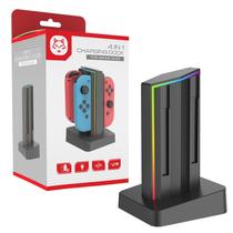 Carregador LED Para Nintendo Switch Joycon 4 Controles Estação Base