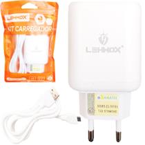 Carregador LEHMOX 3.1A Compativel Samsung Antigos Micro USB V8 - A01 A10 A10s J1 J2 J3 J4 J5 J6 J7