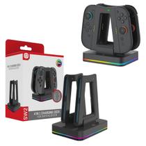 Carregador Magnético LED RGB Para Nintendo Switch 2 Joy-con 4 Controles Estação Base Carregador Magnético LED RGB Para Nintendo Switch 2 Joy-con 4 Controles Estação Base