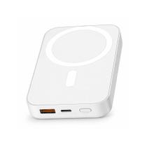 Carregador Magnético Portátil Power Bank Indução 10000mah Branco
