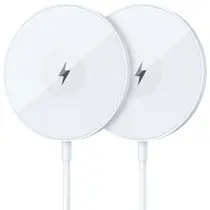 Carregador magnético sem fio, pacote com 2 unidades, carregamento rápido de 15 W para iPhone, AirPods e Apple Watch Carregador magnético sem fio, pacote com 2 unidades, carregamento rápido de 15 W para iPhone, AirPods e Apple Watch