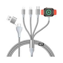 Carregador Magnético Sem Fio USB Tipo C Com Cabo De Carregamento Rápido Para iPhone 15, iWatch 1-9