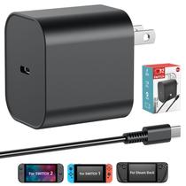 Carregador MENEEA 60W AC Adaptador para Nintendo Switch 2