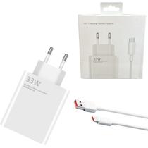 Carregador Mi Turbo Charger 33W Compatível com Xiaomi Note 7 8 9 10 11 12 13 15 Poco X3 X4 X5 X6 X7 Pro Bivolt