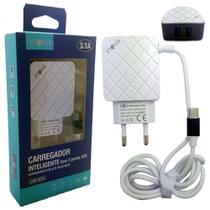 Carregador micro usb 3.1a inova car-9015