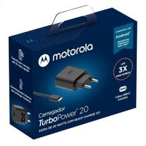 Carregador Motorola + Cabo USB Tipo C Moto ONE One Zoom, One Vision One Action