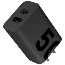 Carregador Motorola TurboPower Share 50W de porta dupla USB-A USB-C