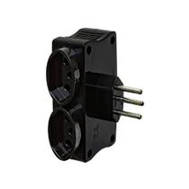 Carregador Mult 2 Usb + 2 Tomadas Black