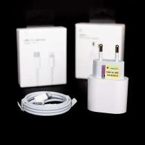 Carregador NOVO Turbo Completo USBC 20W Cabo Lightning Compatível com IPhone11,12,13,14 Carga Rápida Selo Anatel