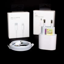 Carregador NOVO Turbo Completo USBC 20W Cabo Lightning Compatível com IPhone11,12,13,14 Carga Rápida Selo Anatel Carregador NOVO Turbo Completo USBC 20W Cabo Lightning Compatível com IPhone11,12,13,14 Carga Rápida Selo Anatel