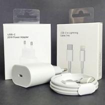 .Carregador Original Fonte Turbo 20W USB-C + Cabo Compatível IPhone 11,IPhone 12,IPhone 13-Novax