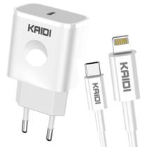 Carregador Original Kaidi 20W USB-C com Cabo Lightning Compatível com iPhone XR 11 12 13 14