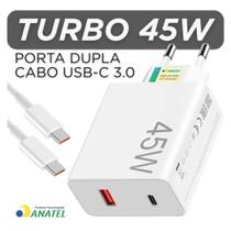 Carregador Original Tipo-C Fonte 45W + Cabo Compatível com Samsung Galaxy