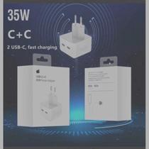 Carregador Original Usb-C 35W Turbo Compatível com Iphone-11-12-13-14 - Adaptador Tomada com duas portas