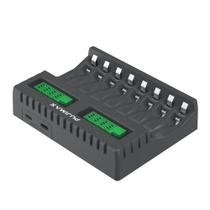 Carregador P/ 8 Pilhas USB Type-C Pujimax PJ-LCD006 Tela LCD Carregador P/ 8 Pilhas USB Type-C Pujimax PJ-LCD006 Tela LCD