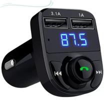 Carregador P/ Carro Usb Transmissor Fm Mp3 Bluetooth 2023
