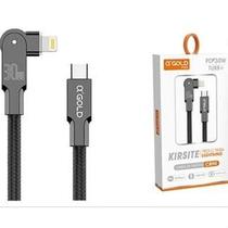 Carregador para CABO TIPO C + TIPO LIGHTNING 180º COM 1 METRO AGOLD Original 60W /30W CB91/CB90 Carregador para CABO TIPO C + TIPO LIGHTNING 180º COM 1 METRO AGOLD Original 60W /30W CB91/CB90