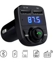 Carregador para Carro Usb Transmissor Fm Mp3 Sem Fio Bluetooth GTecla