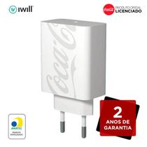 Carregador para Celular USB-C 20W Coke Branco iWill Carregador para Celular USB-C 20W Coke Branco iWill