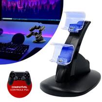 Carregador Para Controle DualShock PS4 LED Duplo USB Compatível Com PS4 Pro/PS4 Slim - Kingster