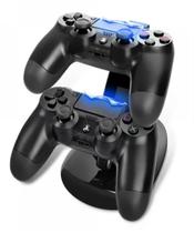 Carregador Para DualShock PS4 Joystick Duplo Charge Preto