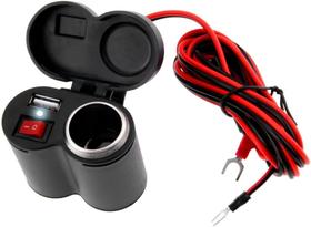 Carregador Para Moto Celular GPS Tomada USB 2.0 Adaptador Acendedor Guidão De Motocicleta