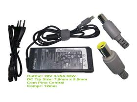 Carregador Para Notebook Lenovo Ibm 20v Plug Grosso 65w - Ib1510 - NBC