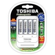 Carregador para pilha recarregável AA e AAA Toshiba - TNHC-6GAE4