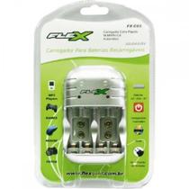 Carregador Para Pilhas 4Aa/Aaa Ou 2 Bateria 9V Flex Bivolt Fx-C03 Carregador Para Pilhas 4Aa/Aaa Ou 2 Bateria 9V Flex Bivolt Fx-C03