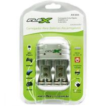 Carregador Para Pilhas 4Aa/Aaa Ou 2 Bateria 9V Flex Bivolt Fx-C03