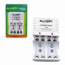 Carregador para Pilhas AA AAA e Bateria 9V Allight A-612 Bivolt Automático Qualidade Garantida