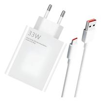 Carregador Para Xiaomi Poco X5 Pro 33W Turbo USB-C Original + Cabo Tipo C Quick Charge 4.0 Branco