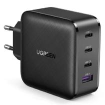 Carregador Parede 4 Entradas 65w 3 USB-C USB Ugreen Turbo Carregamento Dispositivos Tomada Portátil