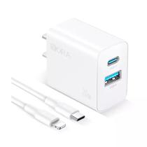 Carregador pd 20w duas usb 18w + c 20w + cabo c lighting 3a Carregador pd 20w duas usb 18w + c 20w + cabo c lighting 3a