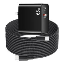 Carregador PD 65W USB C Super Fast VR para Meta Oculus Quest