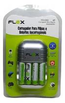 Carregador Pilhas Flex Gold 4 Pilhas Aa 2900mah Original