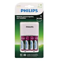 Carregador Pilhas Philips SCB2445NB C/ 04 Pilhas AA 2450mAh Carregador Pilhas Philips SCB2445NB C/ 04 Pilhas AA 2450mAh