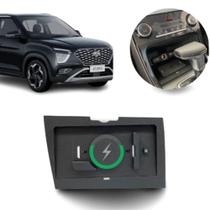 Carregador por indução veicular naftech para hyundai new creta 2022/24