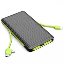 Carregador Portátil 10.000 mAh Compatível Com Lightning/Iphone ,T-C, V8