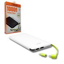 Carregador Portátil 10.000mah Turbo Adaptador 3 em 1 -Branco