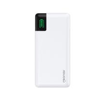 Carregador portátil 16000mha usb tipo c +usb a branco geonav