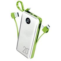 Carregador Portátil 20000 mah Power Bank 3em1 para Iphone e Samsung - Portable Charger
