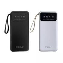 Carregador portátil 20000 mAh Power Bank bateria externa original Agold com visor e lanterna BTE-30