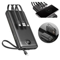 Carregador Portátil 20000mah Power Bank 4 em 1 Bateria Externa