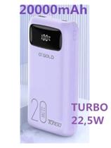 Carregador Portatil 20000mAh Turbo 22,5w- lilas